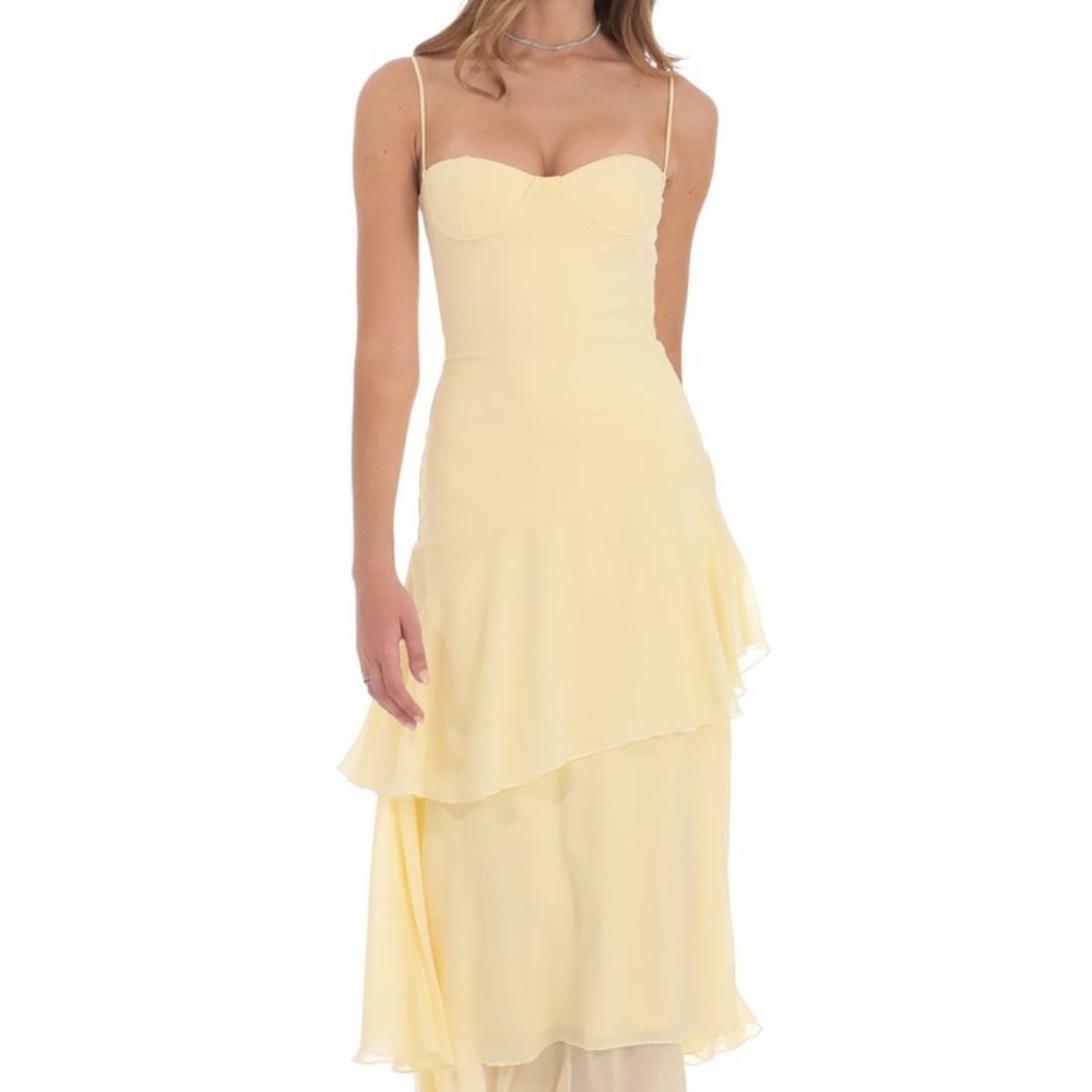 Lucy in the Sky Light Yellow Maxi Dress